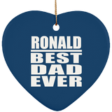 Ronald Best Dad Ever - Heart Ornament