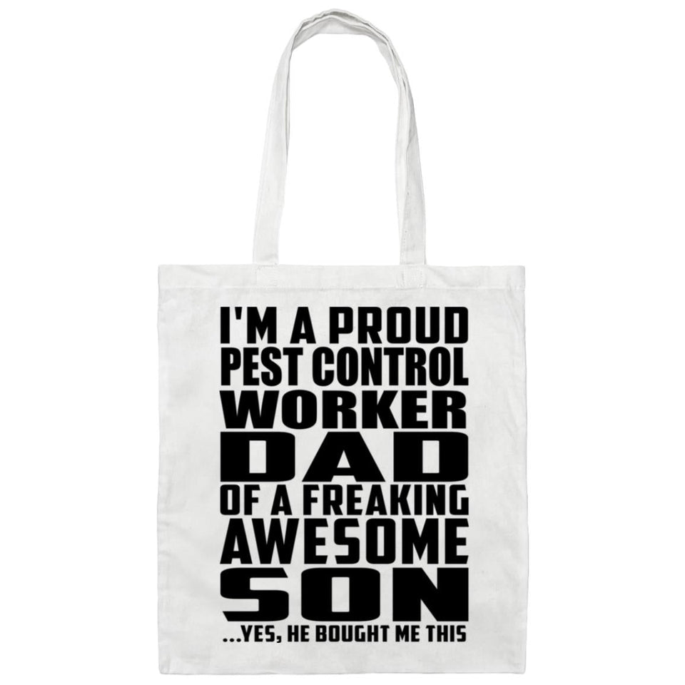 Proud Pest Control Worker Dad Of Awesome Son - Tote Bag White