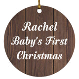 Rachel Baby's First Christmas - Circle Ornament D