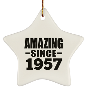 67th Birthday Amazing Since 1957 - Star Ornament