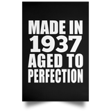87th Birthday Made In 1937 Aged to Perfection - Poster Portrait