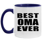 Best Oma Ever - 11oz Accent Mug Purple