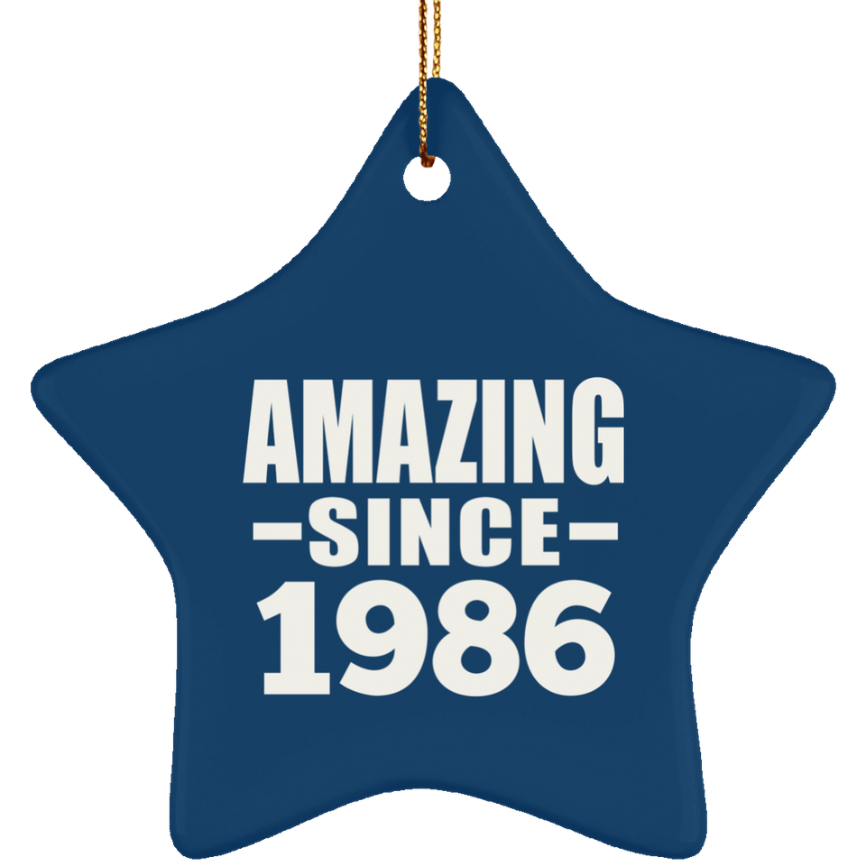 38th Birthday Amazing Since 1986 - Star Ornament