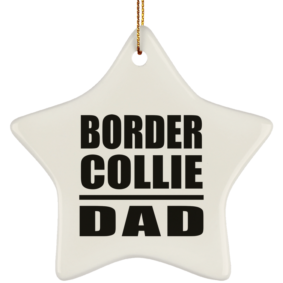 Border Collie Dad - Star Ornament