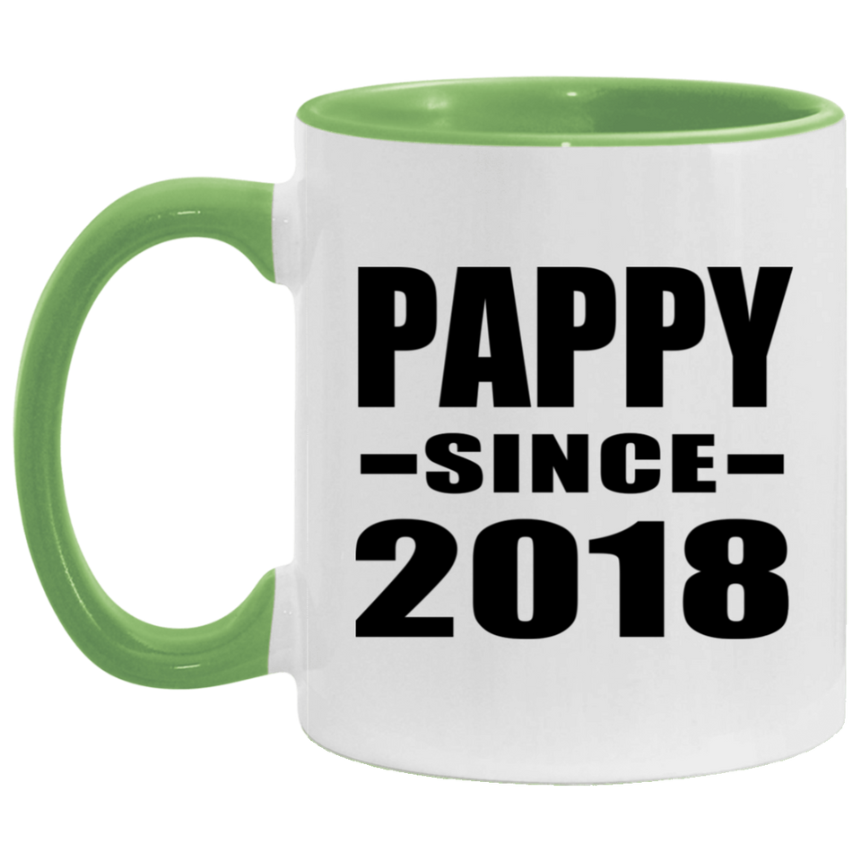 Pappy Since 2018 - 11oz Accent Mug Green