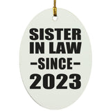 Sister In Law Since 2023 - Oval Ornament