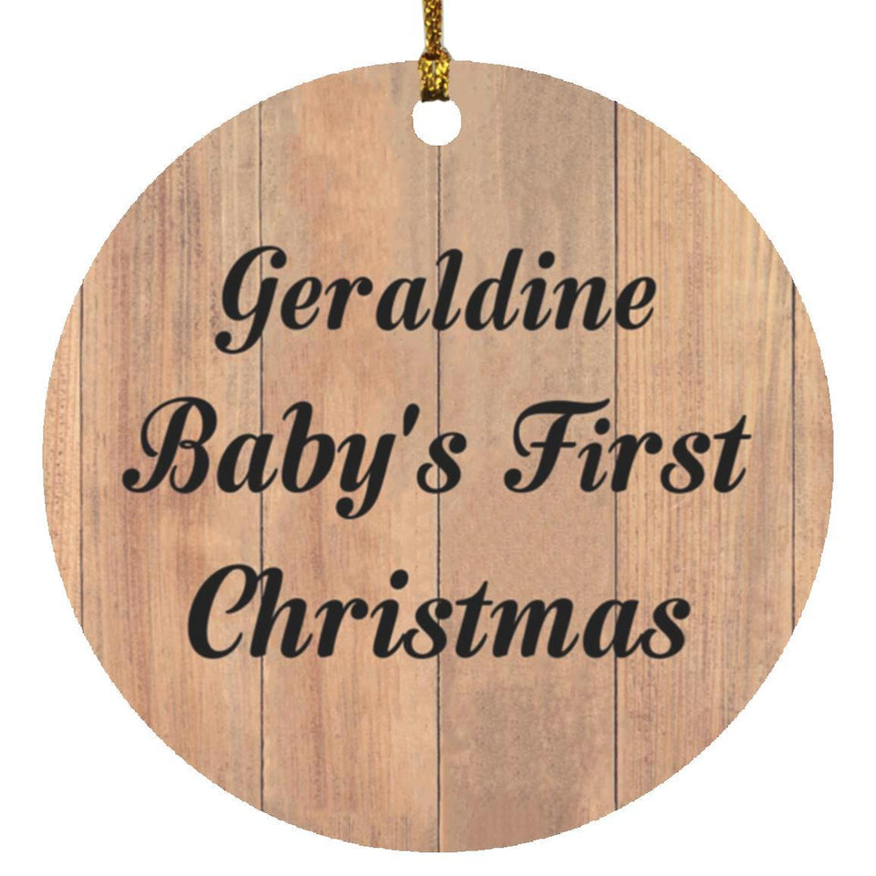 Geraldine Baby's First Christmas - Circle Ornament C