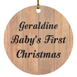 Geraldine Baby's First Christmas - Circle Ornament C