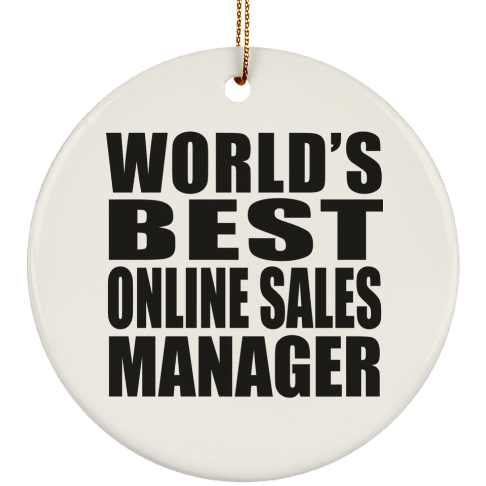 World's Best Online Sales Manager - Circle Ornament