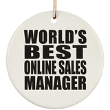 World's Best Online Sales Manager - Circle Ornament