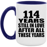 114th Anniversary 114 Years Still In Love After These Years - 15oz Accent Mug Purple