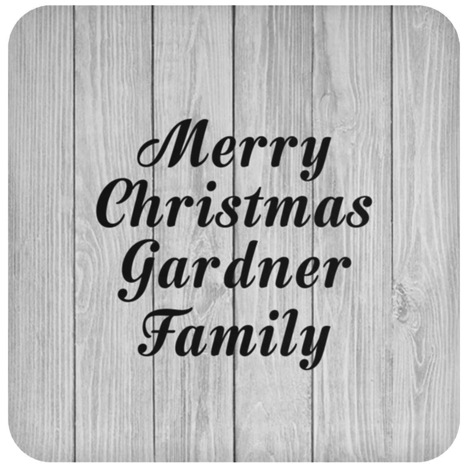 Merry Christmas Gardner Family - Drink Coaster F