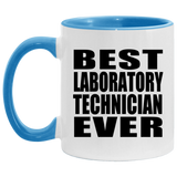 Best Laboratory Technician Ever - 11oz Accent Mug Blue