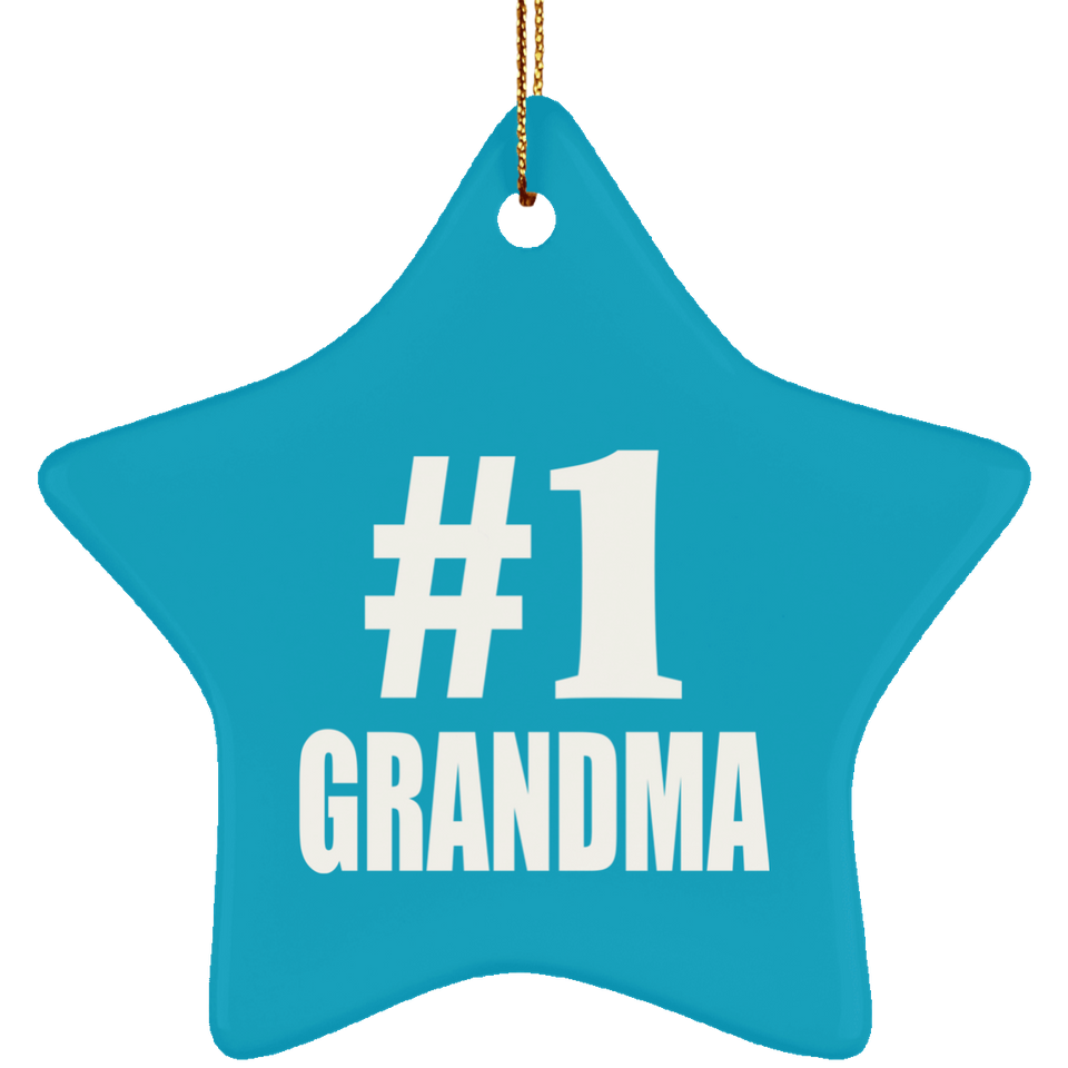 Number One #1 Grandma - Star Ornament