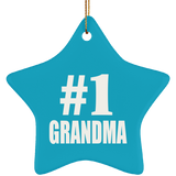 Number One #1 Grandma - Star Ornament