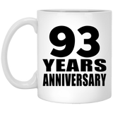 93rd Anniversary 93 Years - 11 Oz Coffee Mug