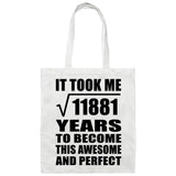 109th Birthday Took Square Root of 11881 Years To Awesome - Tote Bag White