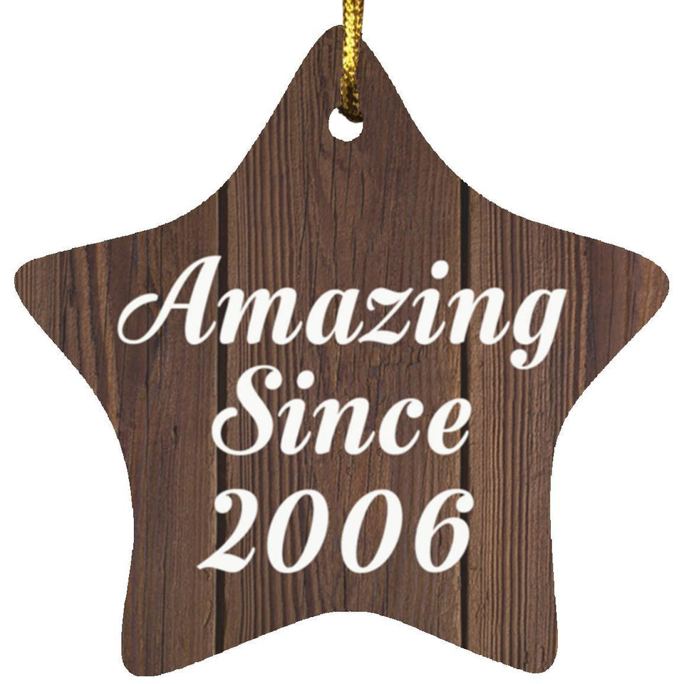 18th Birthday Amazing Since 2006 - Star Ornament D