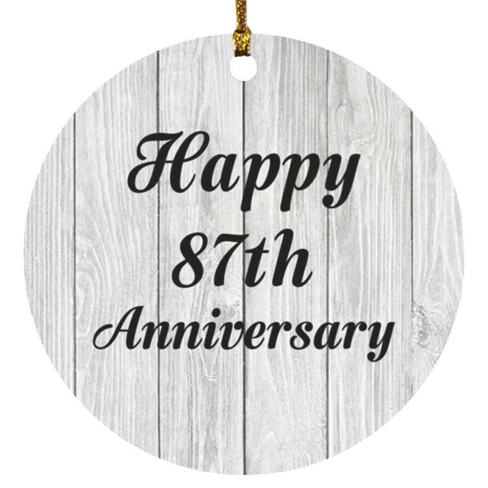 Happy 87th Anniversary - Circle Ornament F
