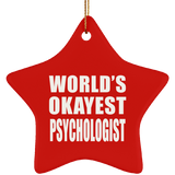 World's Okayest Psychologist - Star Ornament