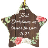 First Christmas As Sister In Law 2021 - Star Ornament A