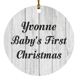 Yvonne Baby's First Christmas - Circle Ornament F