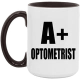 A+ Optometrist - 15oz Accent Mug Black