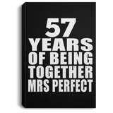 57th Anniversary 57 Years Of Being Mrs Perfect - Canvas Portrait