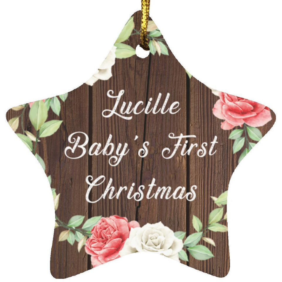 Lucille Baby's First Christmas - Star Ornament A