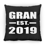 Gran Established EST. 2019 - Throw Pillow Black