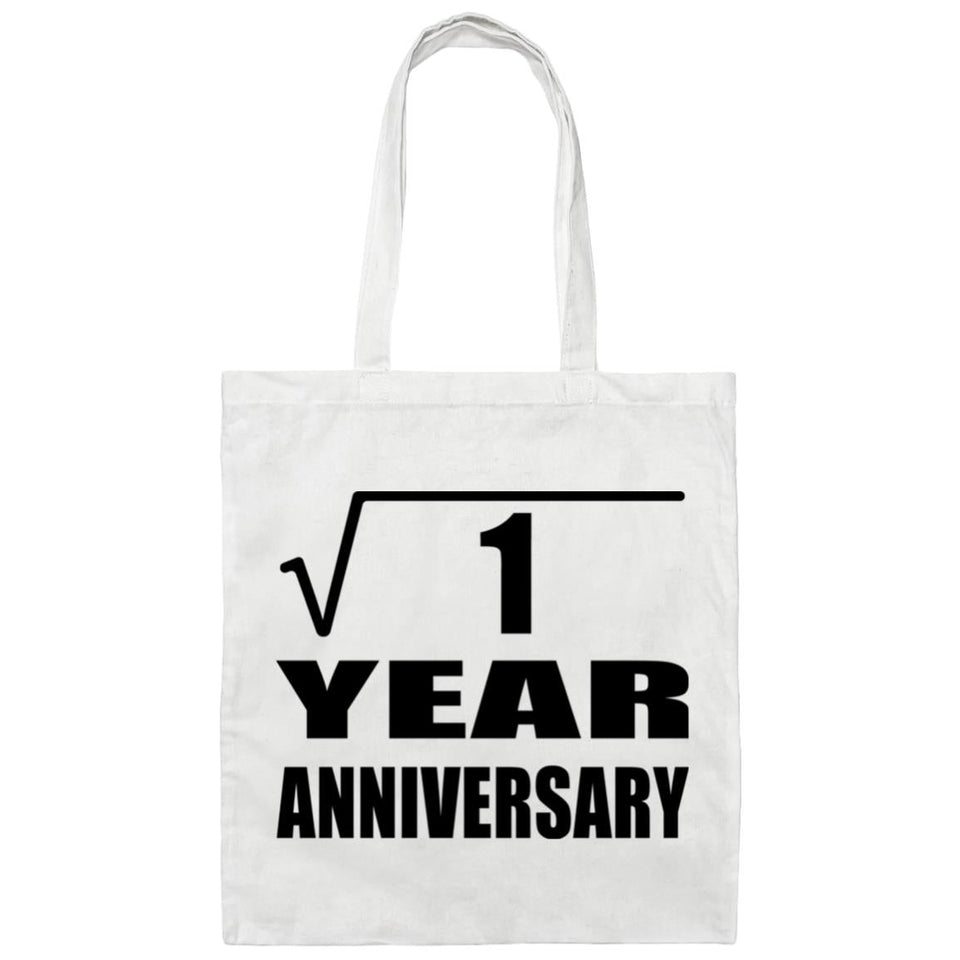1st Anniversary Square Root of 1 Year Anniversary - Tote Bag White