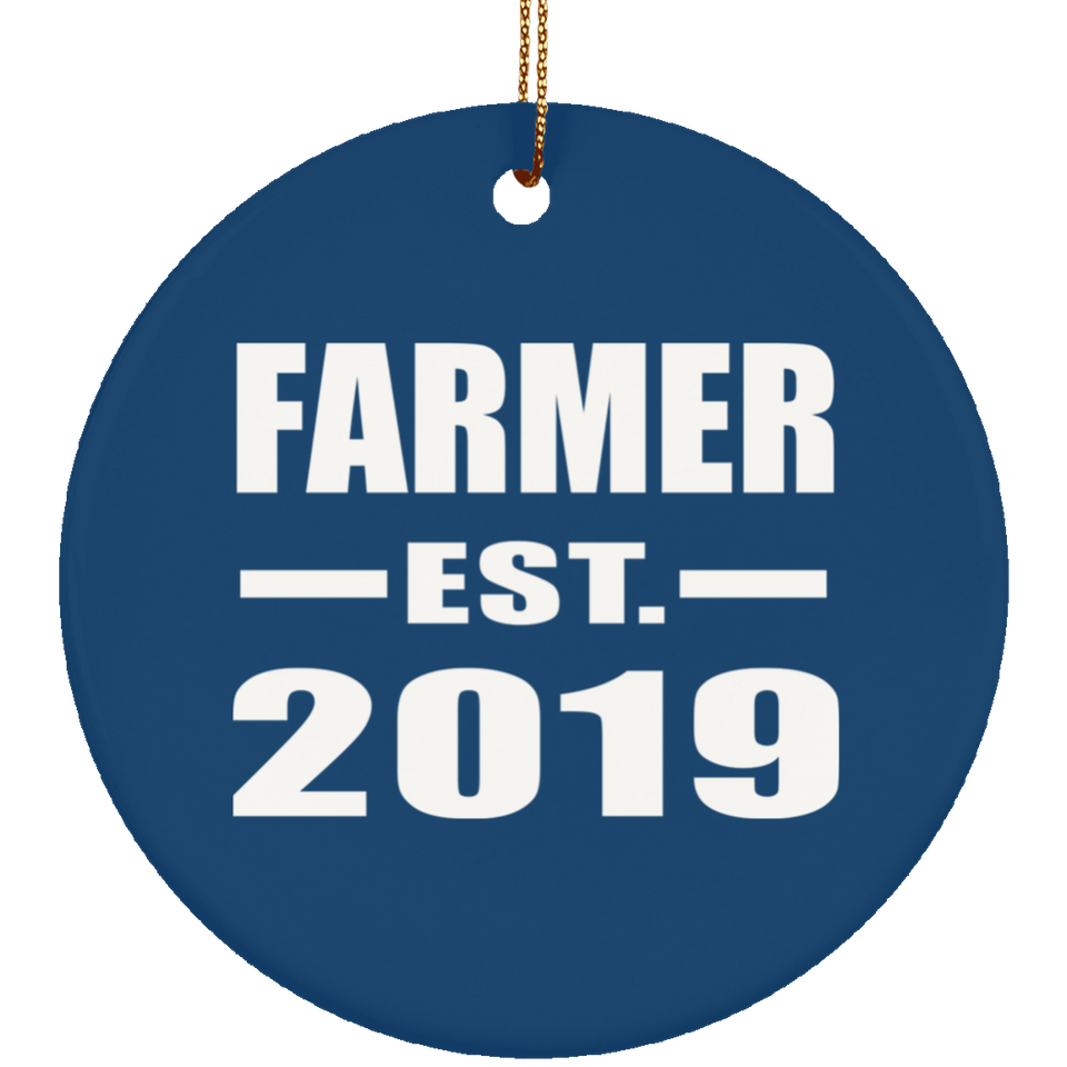 Farmer Established EST. 2019 - Circle Ornament