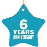 6th Anniversary 6 Years - Star Ornament