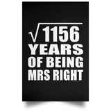 34th Anniversary Square Root of 1156 Years of Being Mrs Right - Poster Portrait