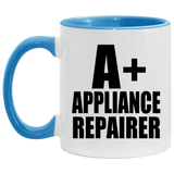A+ Appliance Repairer - 11oz Accent Mug Blue