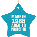 36th Birthday Made In 1988 Aged to Perfection - Star Ornament