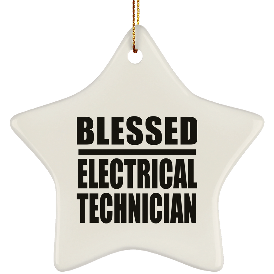 Blessed Electrical Technician - Star Ornament