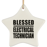 Blessed Electrical Technician - Star Ornament