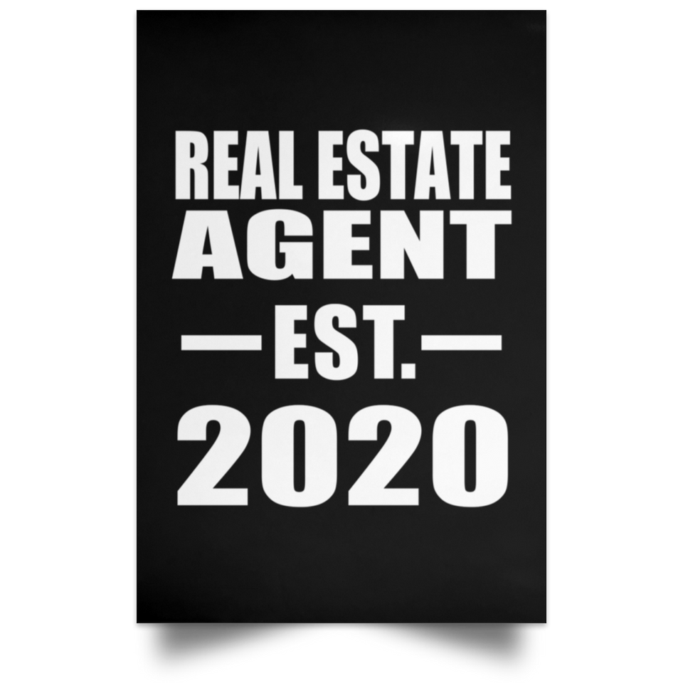 Real Estate Agent Established EST. 2020 - Poster Portrait