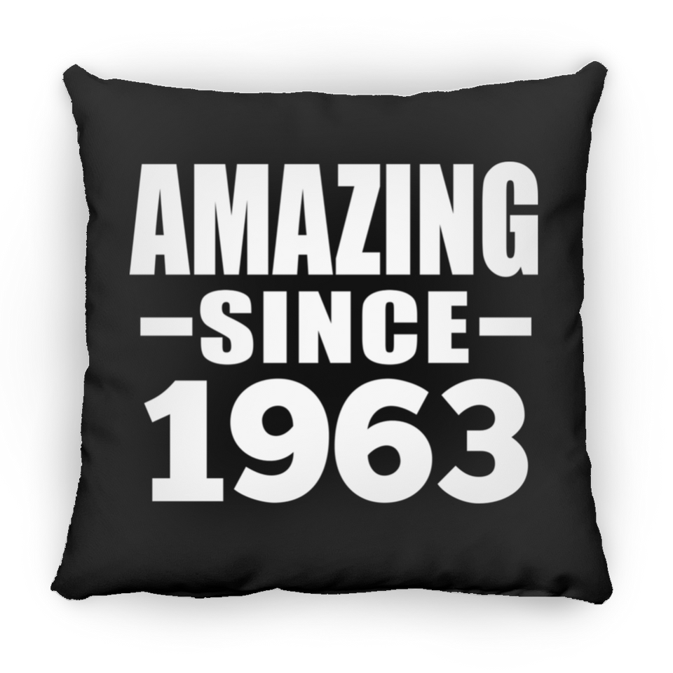 61st Birthday Amazing Since 1963 - Throw Pillow Black