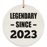 1st Birthday Legendary Since 2023 - Circle Ornament