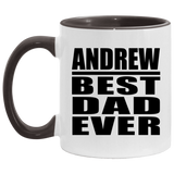 Andrew Best Dad Ever - 11oz Accent Mug Black