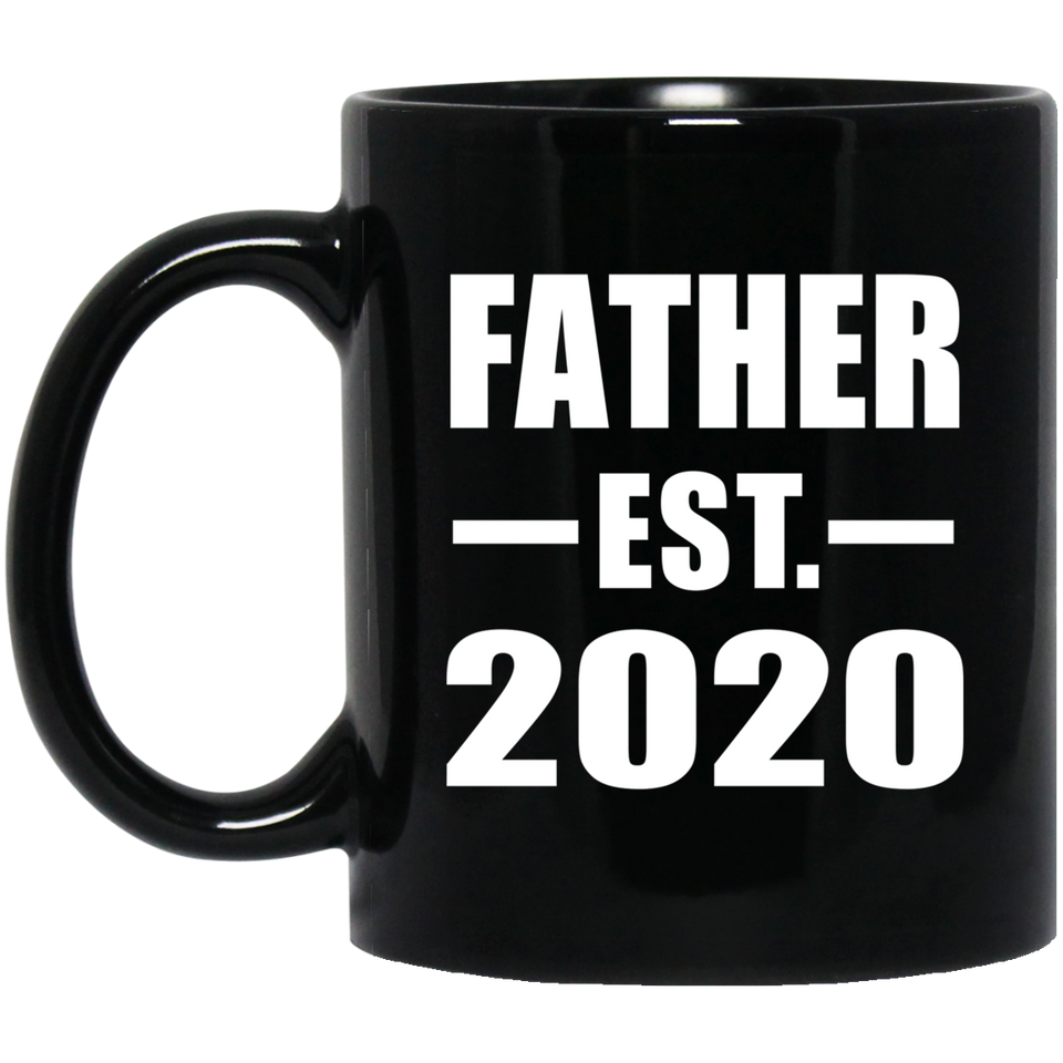 Father Established EST. 2020 - 11oz Coffee Mug Black