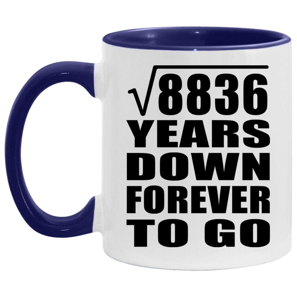94th Anniversary Square Root of 8836 Years Down Forever To Go - 11oz Accent Mug Purple