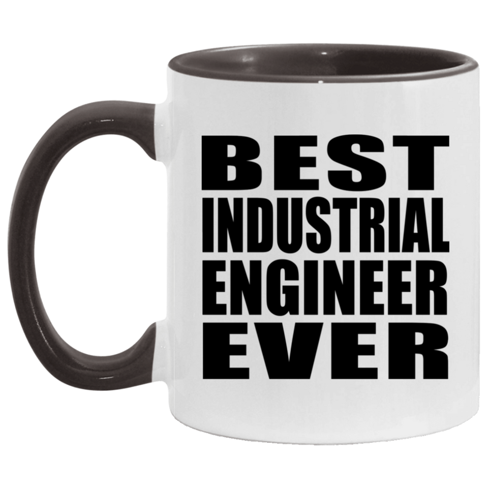 Best Industrial Engineer Ever - 11oz Accent Mug Black