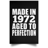 52nd Birthday Made In 1972 Aged to Perfection - Poster Portrait