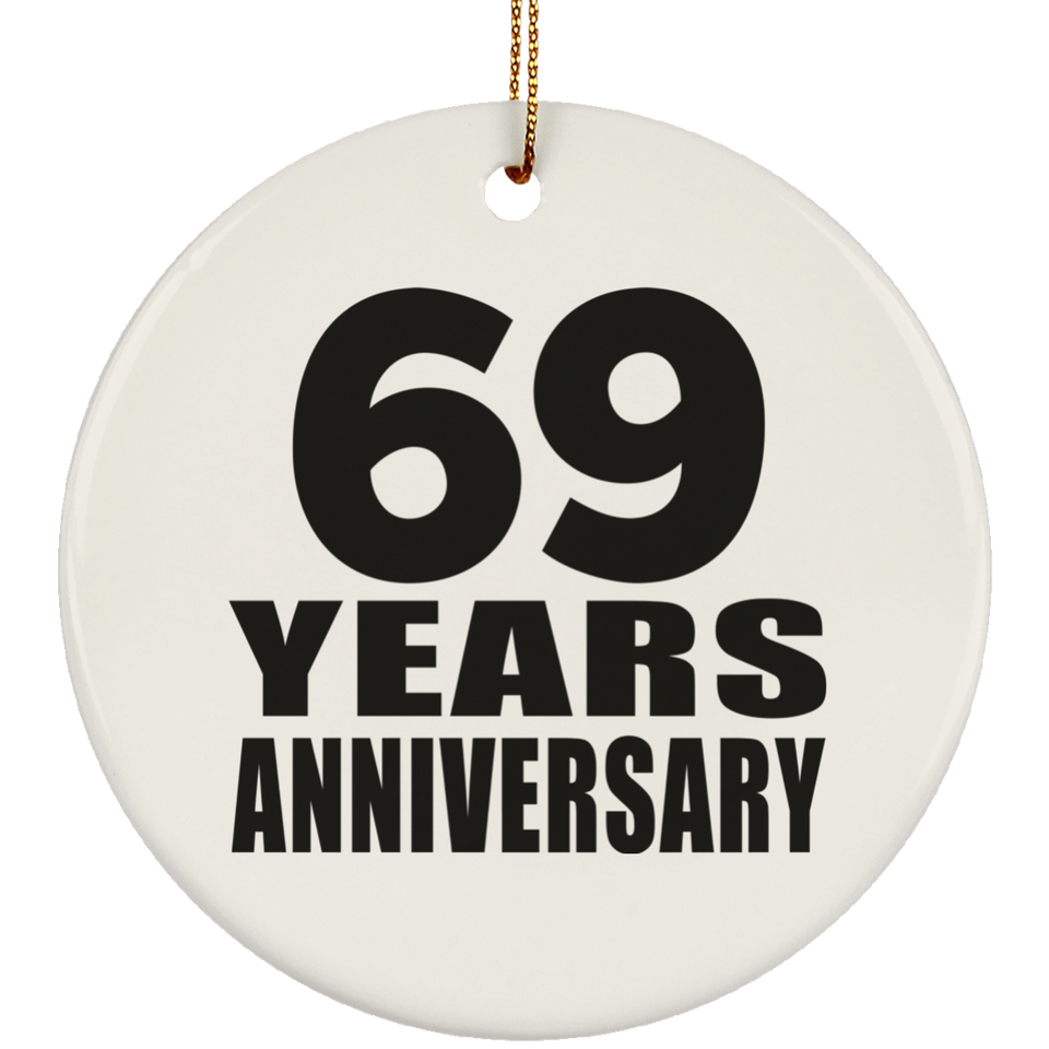 69th Anniversary 69 Years - Circle Ornament