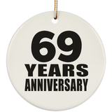 69th Anniversary 69 Years - Circle Ornament