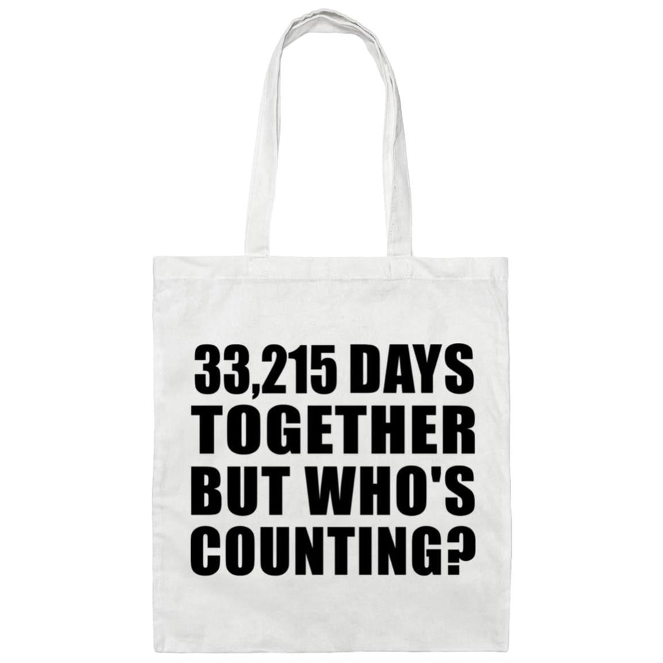 91st Anniversary 33,215 Days Together Who's Counting - Tote Bag White