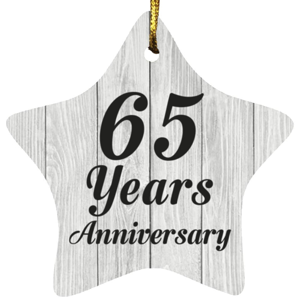 65th Anniversary 65 Years Anniversary - Star Ornament F